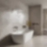 A pristine bathroom wall after cleaning