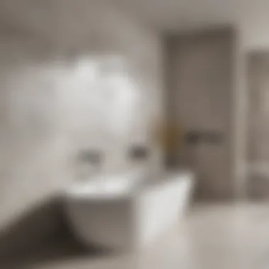 A pristine bathroom wall after cleaning