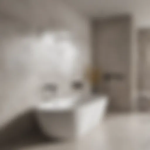 A pristine bathroom wall after cleaning