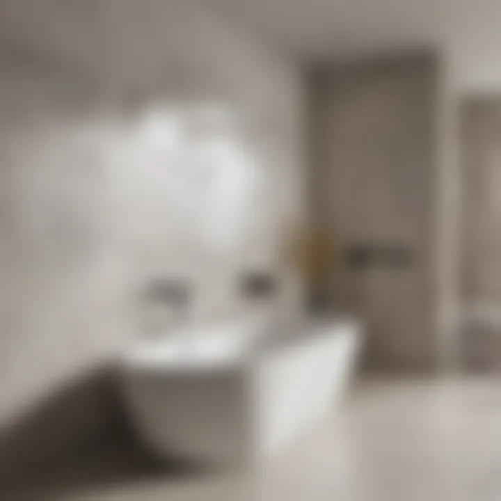 A pristine bathroom wall after cleaning