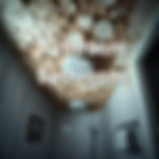 Mold growth on a bathroom ceiling