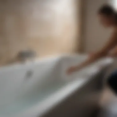 Demonstration of a maintenance technique for bathtub drainage