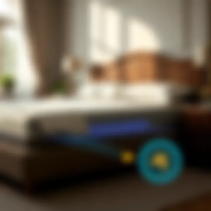 Ventilation Benefits of Using Foam Mattresses on Slatted Bases Infographic showing airflow through foam mattress on slats