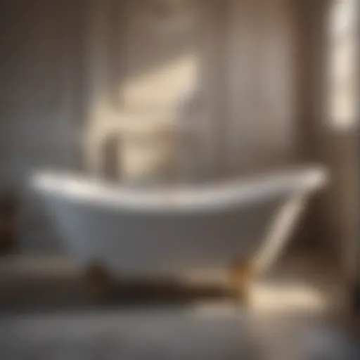 A pristine bathtub before repainting, showcasing its original finish