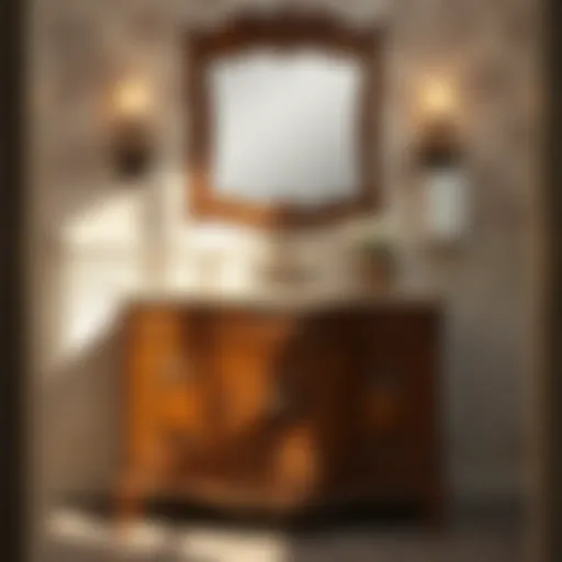 Elegant antique vanity with ornate detailing