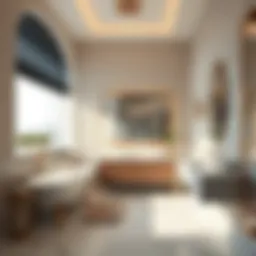 Luxurious bathroom with modern fixtures