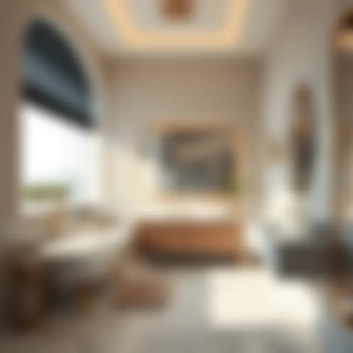 Luxurious bathroom with modern fixtures