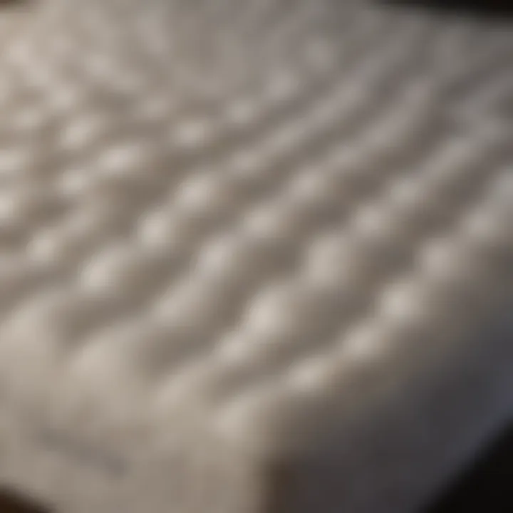 Detailed view of Mattress Firm mattress layers