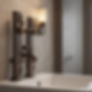 Detailed view of high-end bathroom fixtures and finishes