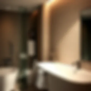 Sleek modern towel bar in a contemporary bathroom setting