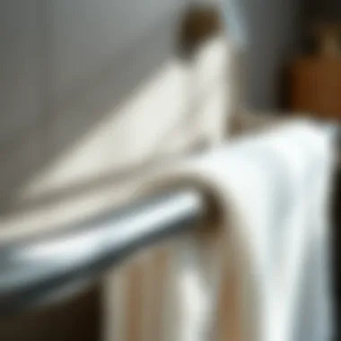 Close-up of a stylish stainless steel towel bar highlighting durability and elegance
