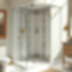 Elegant frameless glass shower door