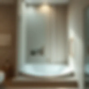 Modern shower-tub combo with sleek lines and minimalist design