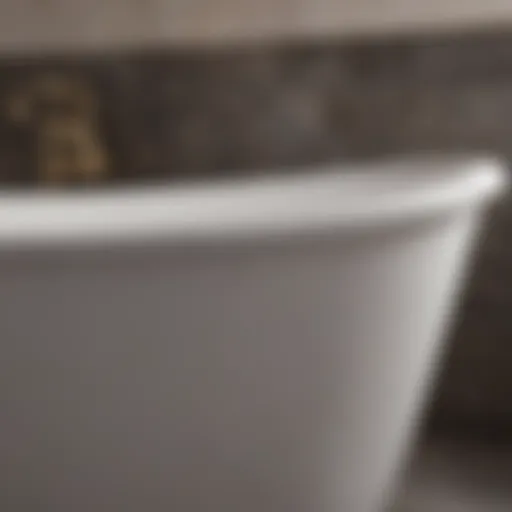 Close-up of high-quality bathtub mortar composition