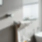 Elegant stainless steel grab bar installed in a modern bathroom