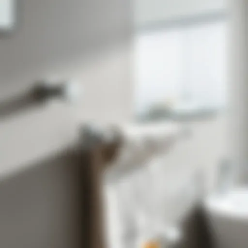 Elegant stainless steel grab bar installed in a modern bathroom