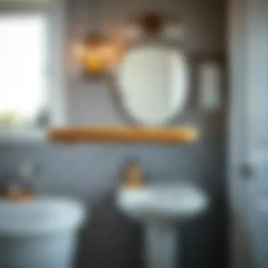 Wooden grab bar that blends seamlessly with bathroom decor