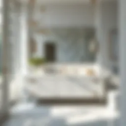 Elegant Carrara marble vanity with sleek design