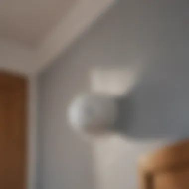 Smoke Detector Installation in a Bedroom Illustration of smoke detector installation in a bedroom