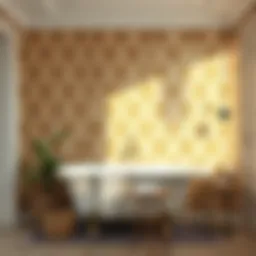 Elegant wallpaper pattern suitable for bathrooms