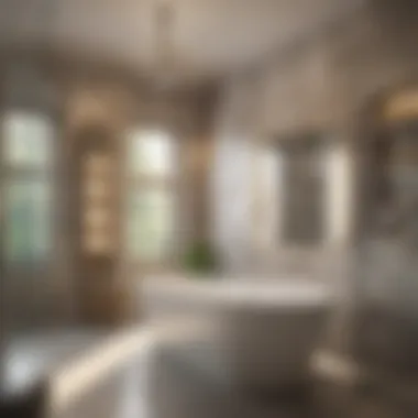 Elegant Bathroom Design with Tub and Shower Integration Elegant bathroom showcasing a harmonious integration of tub and shower with ambient lighting
