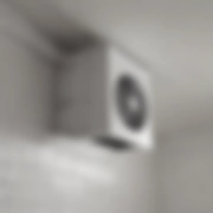 Illustration showing the functionality of a pull chain bathroom exhaust fan