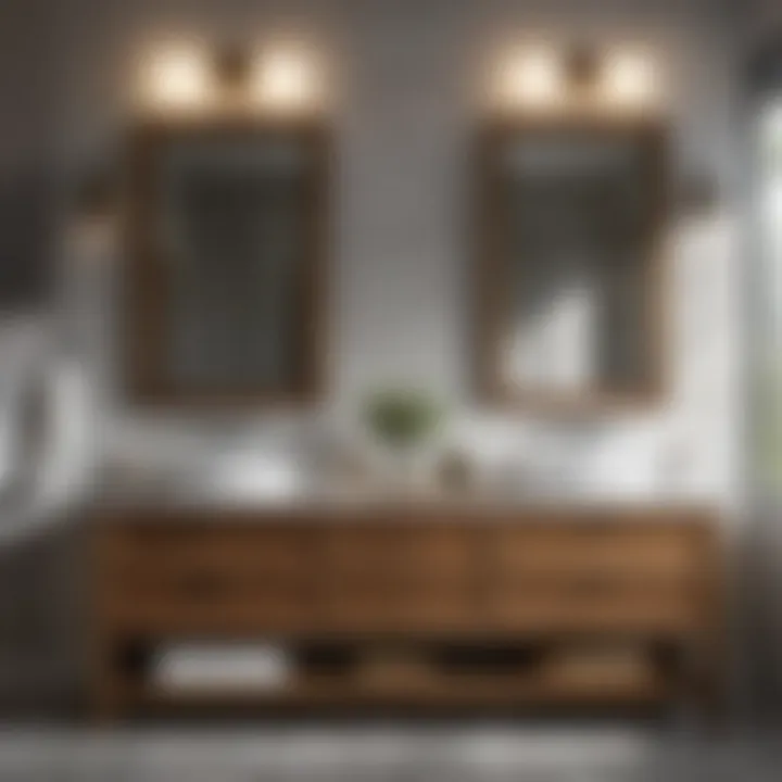 Different styles of 72 inch bathroom vanities displayed in a gallery format