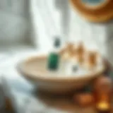 Close-up of a luxurious bathroom sink with a deodorizer product.