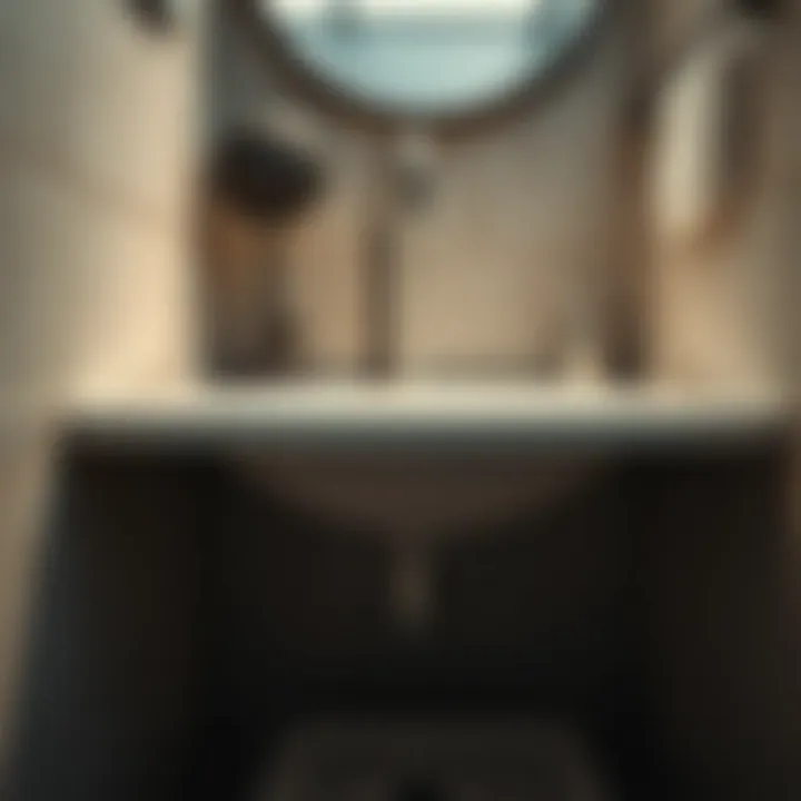 Maintenance Techniques for Drains Illustration of proper maintenance techniques for bathroom drains.