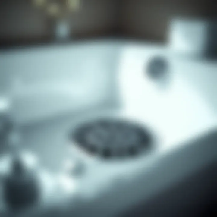 Detailed overview of a standard bathtub drain