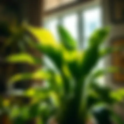 Vibrant Indoor Plant A vibrant indoor plant basking in sunlight