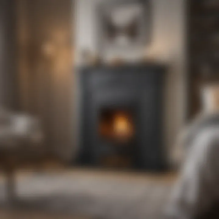 Cozy design showcasing a fireplace heater in a bedroom setting