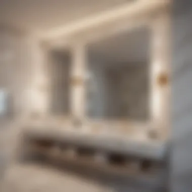 Marble Elegance in Master Bathrooms Luxurious bathroom featuring marble accents and modern fixtures