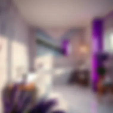 Serene lavender-infused bathroom atmosphere