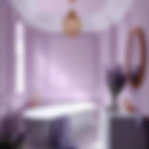 Calming lavender color palette for bathroom design