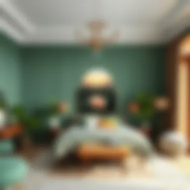 Color palette showcasing soothing greens and warm earth tones