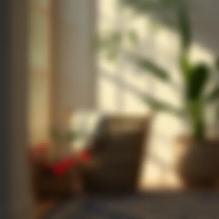 Enhancing Interior Decor with Style Curved laundry basket enhancing a stylish interior decor