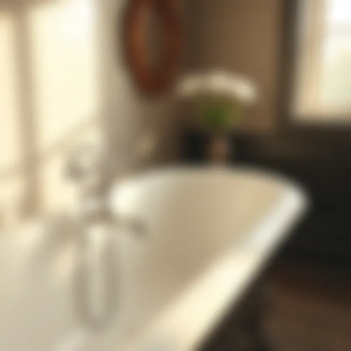 Luxurious bathtub adorned with Delta Victorian fixtures