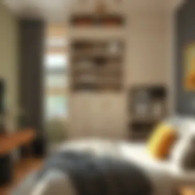 Innovative storage solutions in a compact bedroom