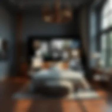 Exploring Layout Options Virtual bedroom design tool interface showcasing various layout options