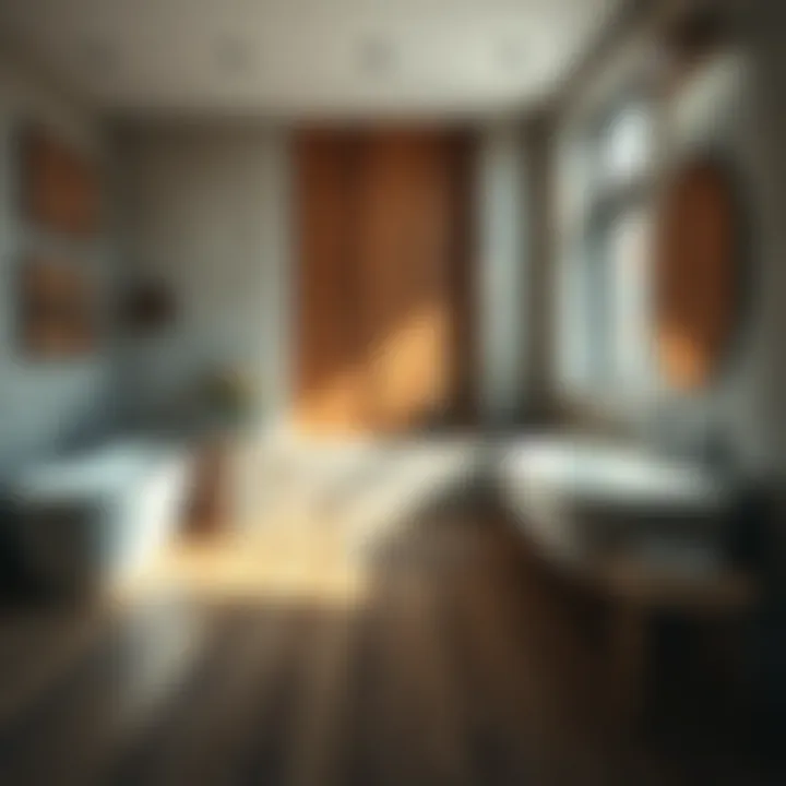 Reclaimed Wood in Luxurious Eco-Friendly Bathroom Reclaimed wood flooring adding rustic charm to a luxurious bathroom