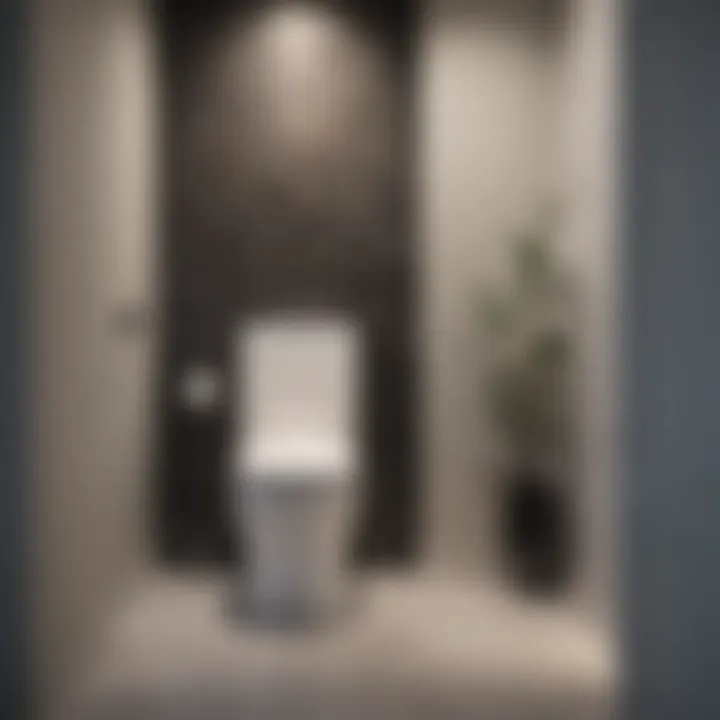 Elegant low profile toilet enhancing bathroom aesthetics