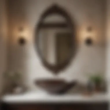 Artfully arranged bathroom space featuring oil rubbed bronze elements