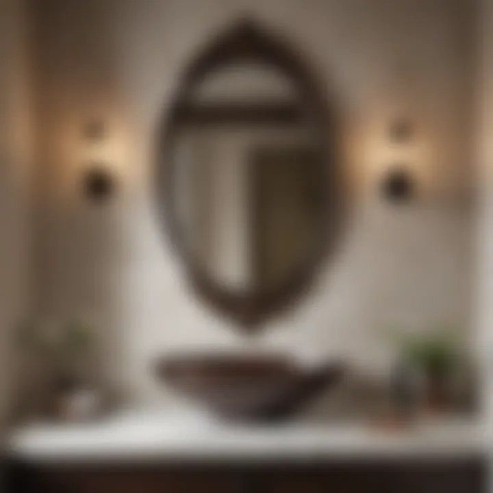 Artfully arranged bathroom space featuring oil rubbed bronze elements