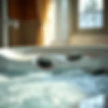 Close-up of the whirlpool jets in action