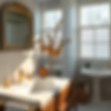 Sophisticated Bathroom Vanity Stylish bathroom vanity with high-end fixtures