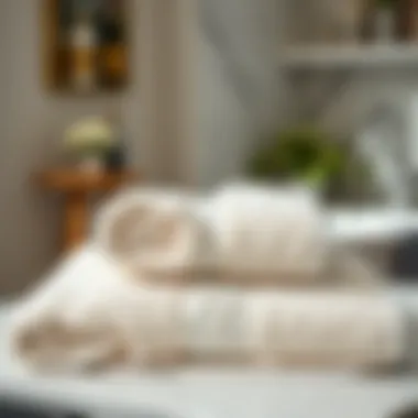 Luxurious cotton bathroom towel set