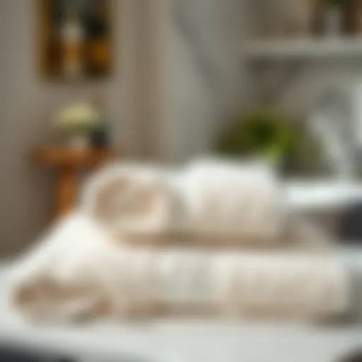 Luxurious cotton bathroom towel set