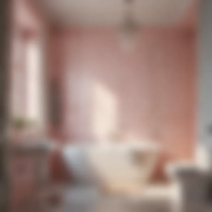 Calming pastel bathroom decor with soft hues