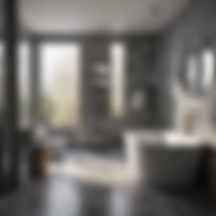 Modern monochromatic bathroom design